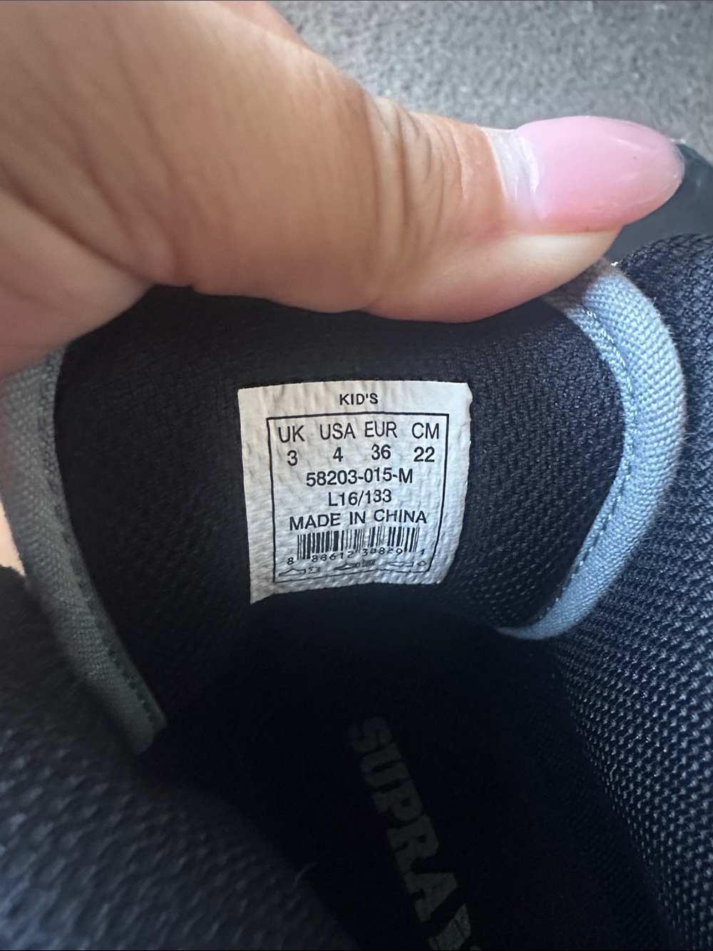 Supra Vaider High-Top Sneakers in Grey and White - Picture 3 of 4